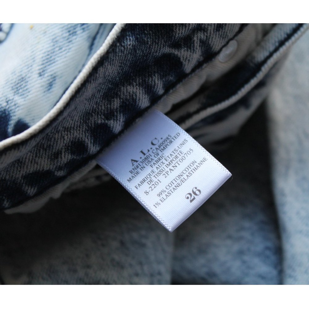 A.L.C. Charlie High Waisted Jean 34"/ Size 26 / Blue Acid Wash Slim - Picture 12 of 12